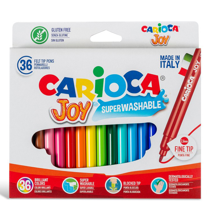 Carioca Joy - set 36 carioci non-toxice, superlavabile
